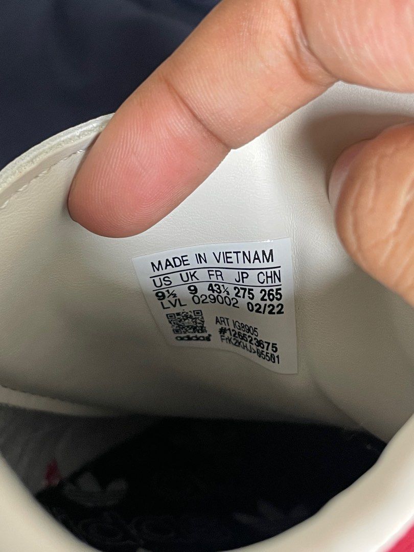 adidas samba OG tal red (Category: Sneakers) located in Dasmarinas. Submitted by matt.declutter (Listing ID 1353981914, Image 3). Description: 2 weeks old Adidas Samba OG Tal Red bought in Vietnam size 9.5/9 rfs: size too big used 2-3x only negotiable *probably OEM.