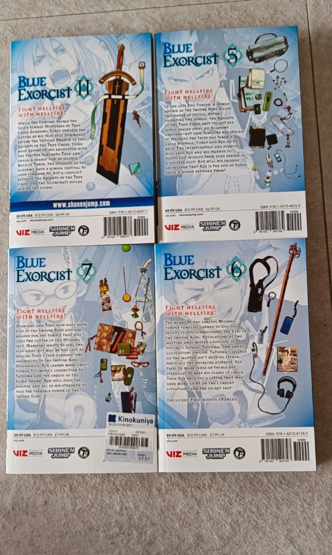 Blue Exorcist Manga (Category: Comics & Manga) located in Manila. Submitted by venus_se (Listing ID 1353975670, Image 2). Description: Price: 350php each Volumes: 5, 6, 7, 11 Please read before messaging: On-hand item, we do accept installment payments (payable at least 3-4 months). 30% downpayment is needed to before the installment payment rolls. Once the payment is complete the manga can be picked up from my place. MOD: You can book Grab, Lala