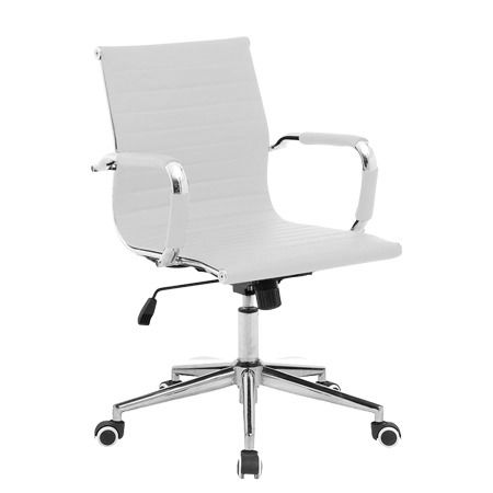 Ergodynamic EMC-138N WHT Eames Replica Mid-back Office Chair (White) (Category: Chairs) located in Makati City. Submitted by costuless_inc. (Listing ID 1332821021, Image 1). Description: Item Code: EMC-138N WHT SALE PRICE: ₱4,499.00 Note: Price may change without prior notice. Ergodynamic Eames Replica Mid-back Office Chair ♡ Chair Seating Capacity: 80-90kg ♡ Color: White ♡ Synthetic Leather in seat & back ♡ Chrome armrests ♡ Pneumatic height adj