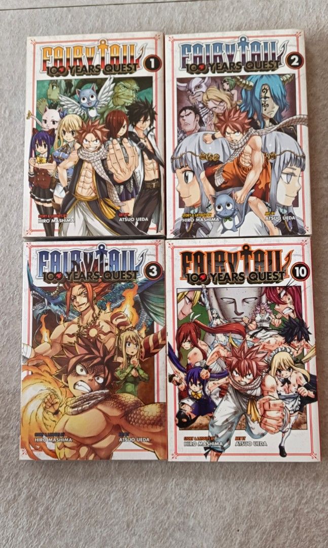 Fairy Tail 100 Year Quest Manga (Category: Comics & Manga) located in Manila. Submitted by venus_se (Listing ID 1353973885, Image 1). Description: Price: 480php each Volumes: 1, 2, 3, 10 Please read before messaging: On-hand item, we do accept installment payments (payable at least 3-4 months). 30% downpayment is needed to before the installment payment rolls. Once the payment is complete the manga can be picked up from my place. MOD: You can boo
