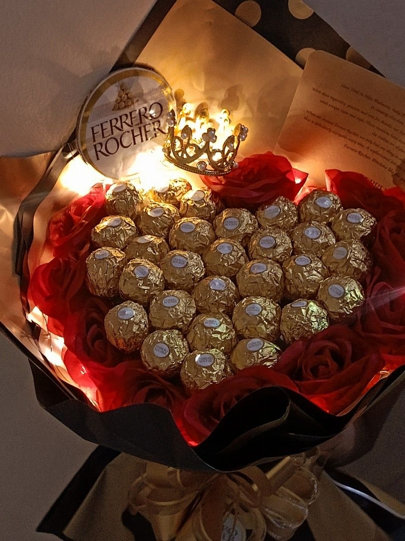 Ferrero Rocher Bouquet (Category: Flowers & Bouquets) located in Valenzuela. Submitted by maddieyu2338515 (Listing ID 1354069304, Image 3). Description: ✨ Indulge in Luxury with Our Handmade Ferrero Rocher Bouquet! ✨ Looking for the ultimate gift that screams elegance, sweetness, and a touch of royalty? Look no further! Our Handmade Ferrero Rocher Bouquet is a breathtaking masterpiece, crafted to impress on any occasion—birthdays, anniversaries, 