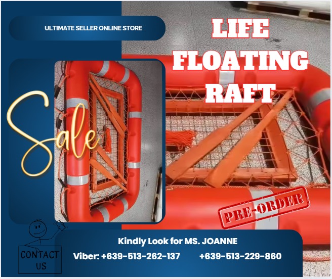 FOR SALE 16-Person Life Float with Float Paddle Life Floating Raft ...