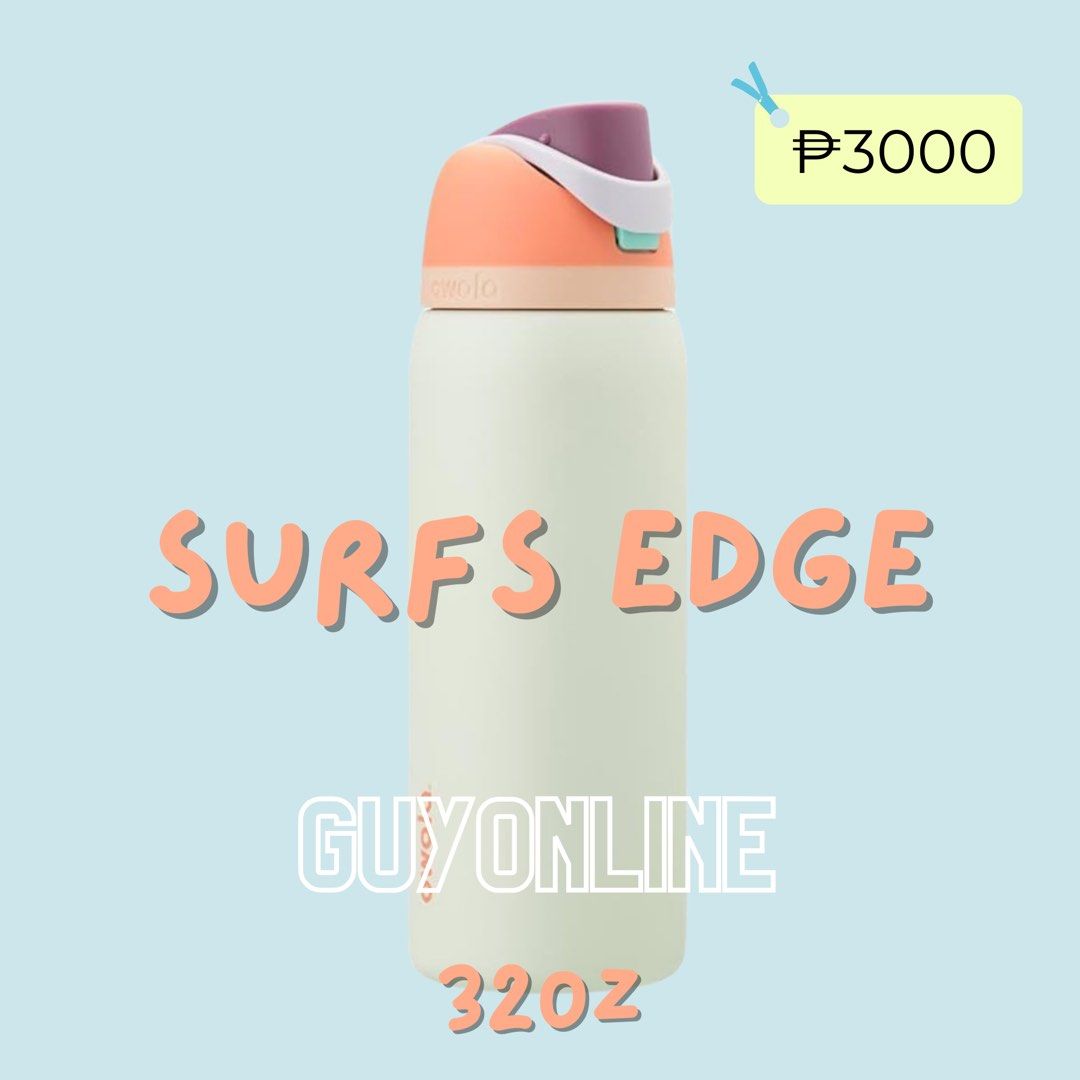 FS: Owala Freesip 32oz Surfs Edge (Category: Water Bottles & Tumblers) located in Paranaque City. Submitted by guyonlineshop (Listing ID 1354022181, Image 1). Description: FS: Original Owala Color Drops, Freesip, Tumbler, Smoothsip Slider and Kids Mop: Gcash Mod: Lalamove or J&T sf c/o buyer Loc: Paranaque.