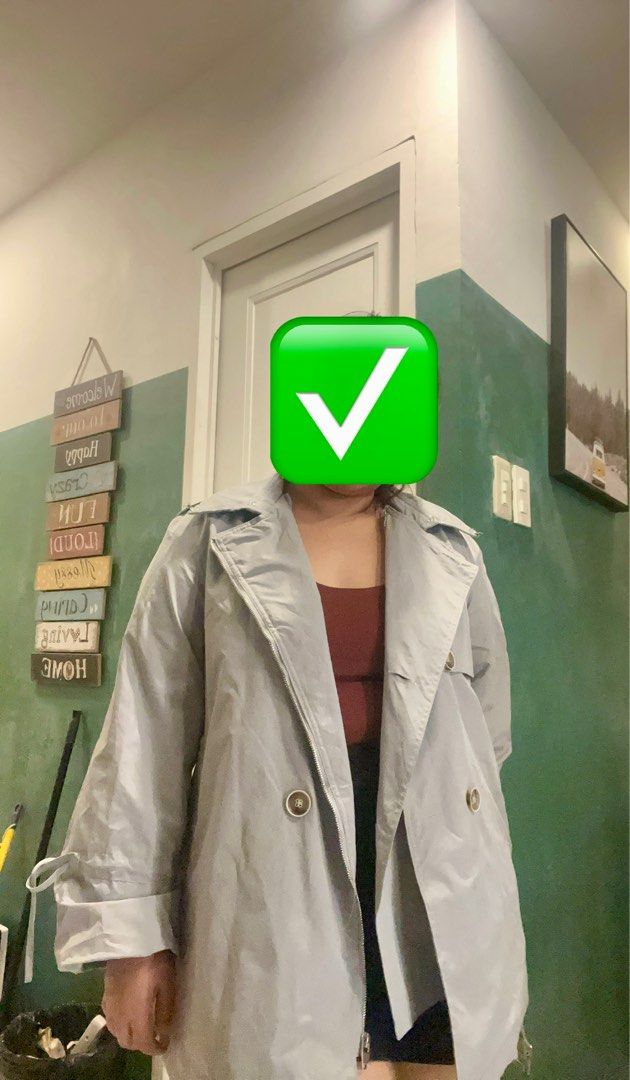 Gray coat XL- 2XL (Category: Coats, Jackets and Outerwear) located in Quezon City. Submitted by declutteringpanda (Listing ID 1354019904, Image 2). Description: Thrifted gray coat in XL- 2XL Thrifted Loc: QC.