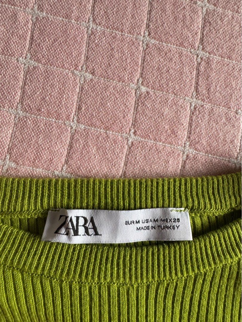 Green Zara cropped top with ties (Category: Shirts) located in Quezon City. Submitted by notformirent (Listing ID 1353985431, Image 2). Description: .
