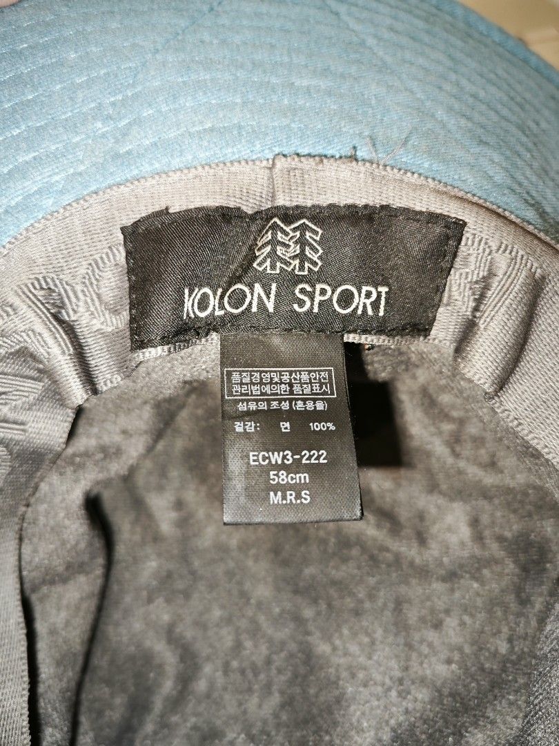 Kolon Sport Bush Hat (Category: Caps & Hats) located in Marikina City. Submitted by flippingthrift (Listing ID 1354082312, Image 3). Description: preloved needs washing delivery fee will be shoulder by buyer.