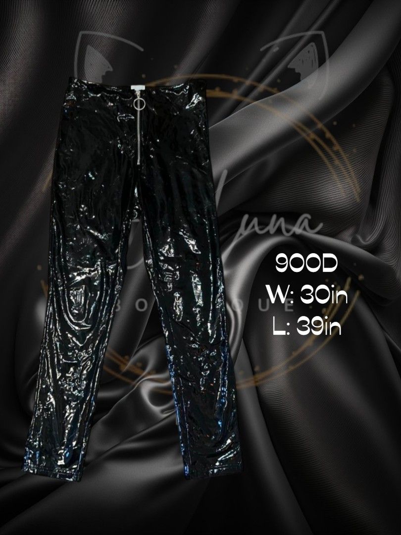 Leather Pants Glossy Shein (Category: Other Bottoms) located in Caloocan City. Submitted by ohlunaboutique (Listing ID 1354017111, Image 1). Description: Brand new with pouch.