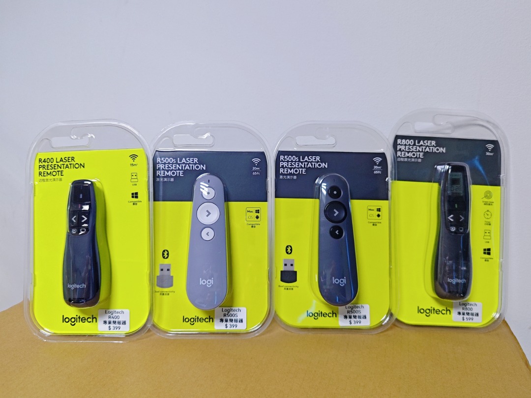 🔥R500S/R400/R800 Logitech 🔥雷射簡報遙控器🔥, 電腦＆科技, 電腦周邊及配件, 電腦滑鼠及相關產品 - Carousell