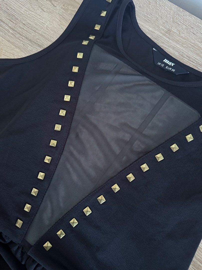 Max Black Formal Dress (Category: Dresses) located in Mariveles. Submitted by declutterwithina (Listing ID 1354049222, Image 3). Description: Best fit S to M Perfect for evening events, with sheer neckline LBC or J&T delivery during weekends.