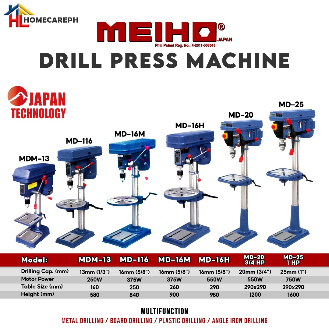 Meiho Drill Press Machine, Commercial & Industrial, Industrial ...
