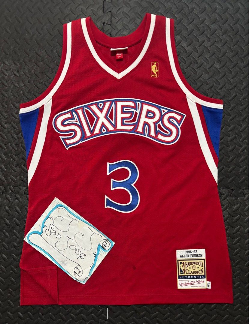 Mitchell and Ness Authentic Allen Iverson Jersey L (Category: Activewear) located in Teresa. Submitted by twojhay (Listing ID 1353978461, Image 1). Description: PorSeyl 🔥🔥🔥 Mitchell and Ness Authentic Allen Iverson Jersey Large 22.5 x 32 Like new, no issues, everything is crisp 7K Thanks! .