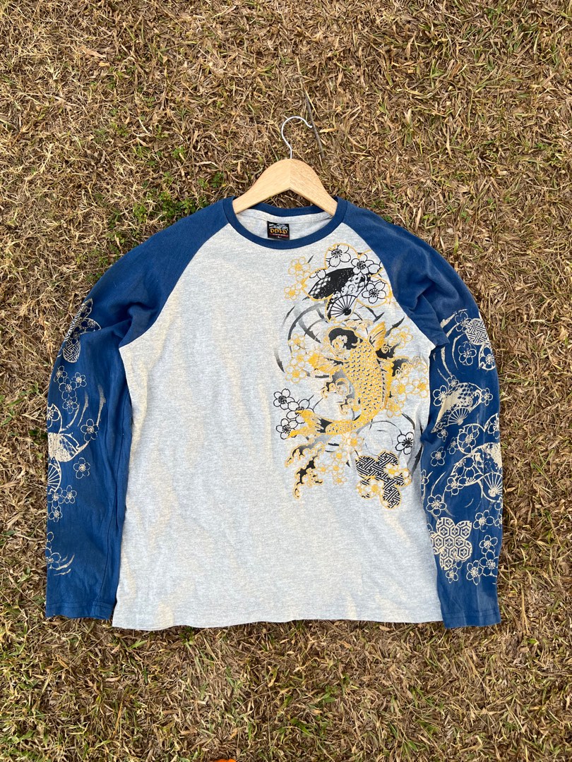 LI Fish Long Sleeve Tee in Slate