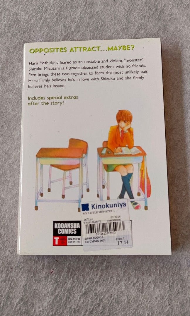 My Little Monster Manga (Category: Comics & Manga) located in Manila. Submitted by venus_se (Listing ID 1353977362, Image 2). Description: Price: 330php Volume: 1 Please read before messaging: On-hand item, we do accept installment payments (payable at least 3-4 months). 30% downpayment is needed to before the installment payment rolls. Once the payment is complete the manga can be picked up from my place. MOD: You can book Grab, Lalamove, Flash,