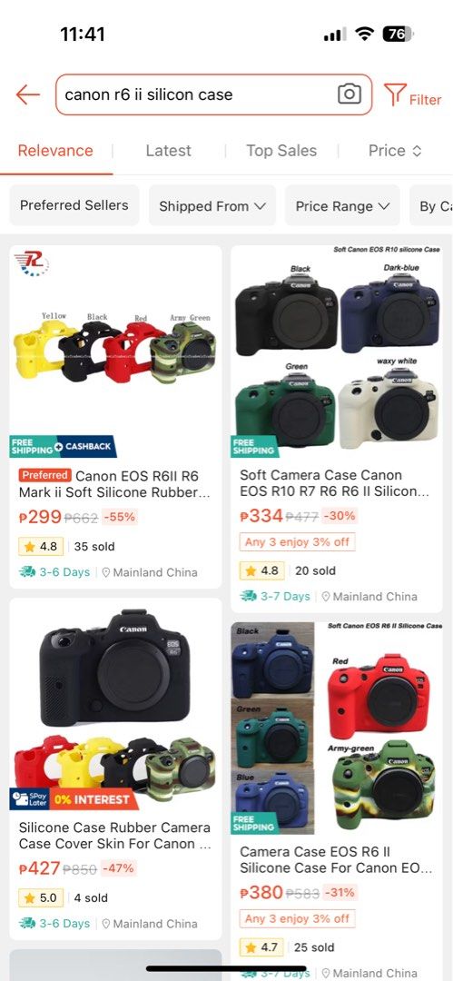 New Canon R6 Mark II Silicon Case (Category: Camera Bags & Carriers) located in Paranaque City. Submitted by dalle_closet (Listing ID 1353999344, Image 2). Description: brandnew for canon r6 II.