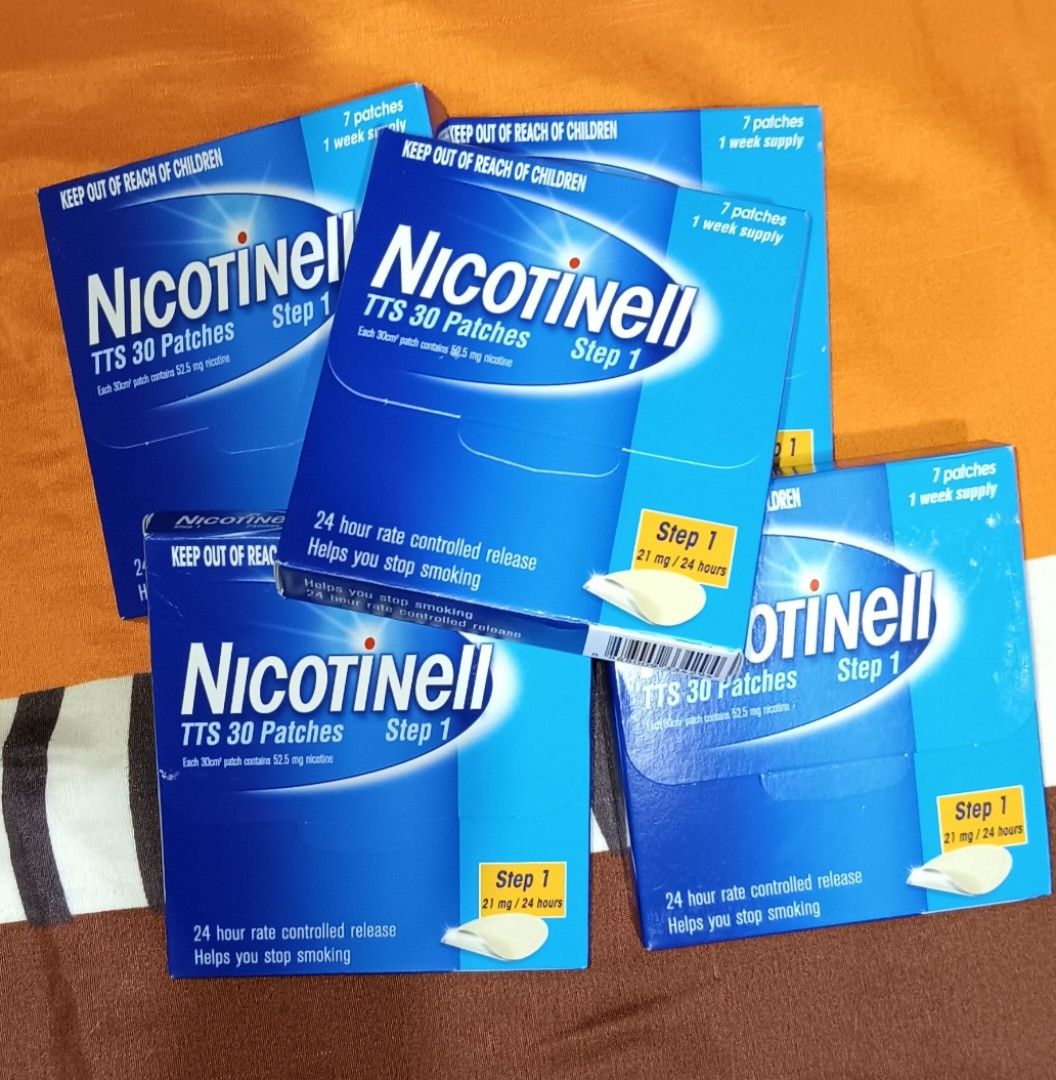 niccotin patchs (Category: Everything Else) located in Singapore. Submitted by birdsparadise (Listing ID 1353932579, Image 1). Description: hi.... * Helps to quit smoking by relieving five withdrawal symptoms of quitting- anxiety, frustration, restlessness, irritability and cravings The step-down program helps you ease the dependency on nicotine by using lower-strength patches Slowly releasing a consistent amount of nicotine throughout the day to