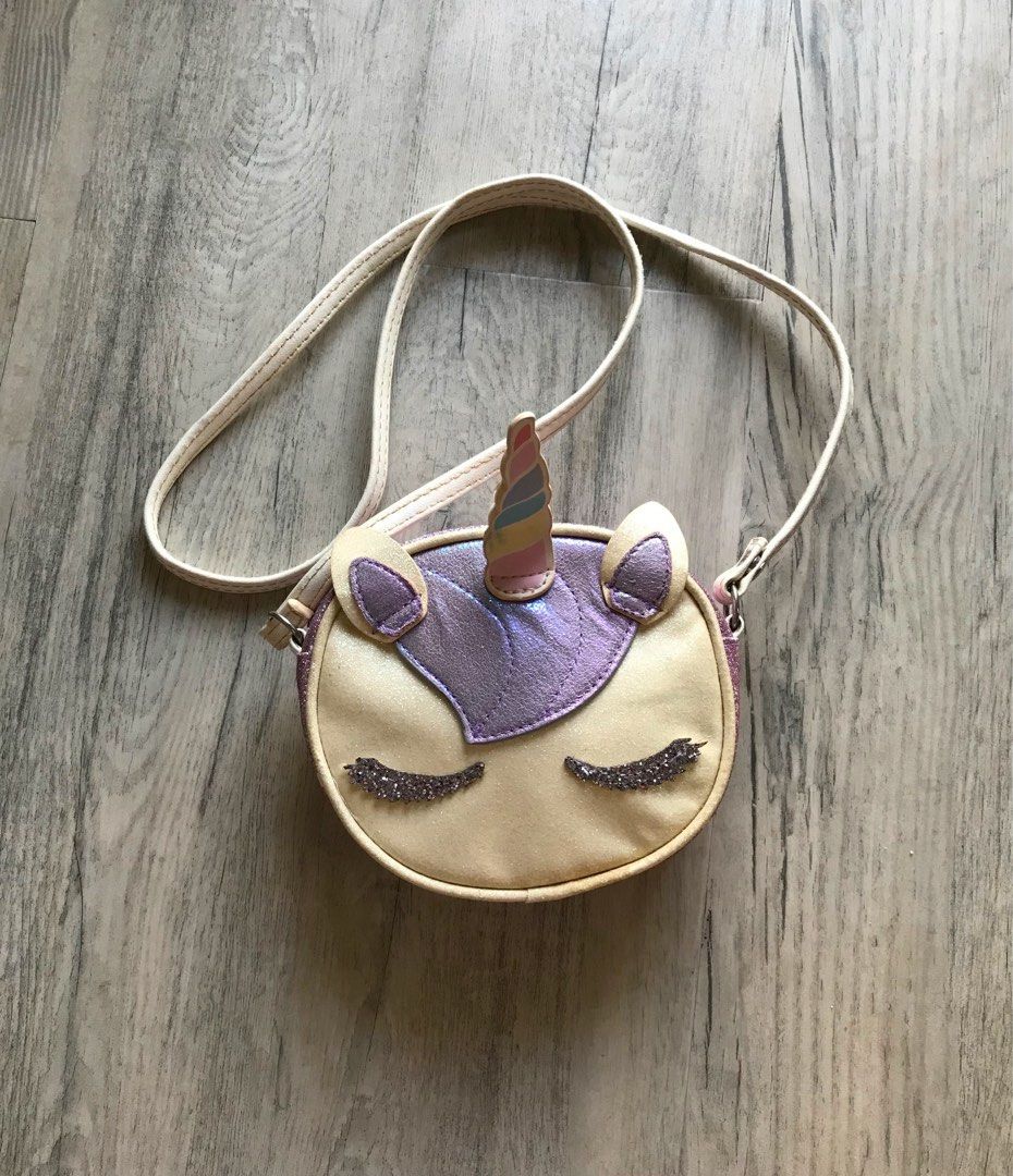 Primark Unicorn glittery sling bag (Category: Babies & Kids Fashion) located in Paranaque City. Submitted by famsale2016 (Listing ID 1352600750, Image 1). Description: Super cute. .