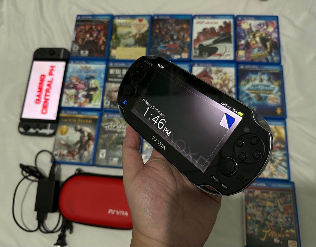 PS Vita OLED 128gb BUNDLE for SALE (Category: PlayStation) located in Narra. Submitted by gamingcentralph (Listing ID 1354008359, Image 3). Description: PS Vita OLED Bundle for SALE HI! I have a PS Vita OLED again for sale. Inclusions: PS Vita OLED unit SD2Vita 128gb Micro SD card Charger (third party) Tempered glass Red Carrying case Thumb grips PRICE: 7,000 Condition: CFW, full of games and with active shop that you can use to download games fo