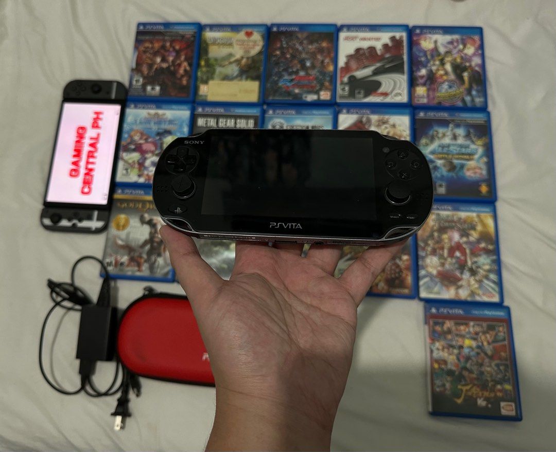PS Vita OLED 128gb BUNDLE for SALE (Category: PlayStation) located in Narra. Submitted by gamingcentralph (Listing ID 1354008359, Image 2). Description: PS Vita OLED Bundle for SALE HI! I have a PS Vita OLED again for sale. Inclusions: PS Vita OLED unit SD2Vita 128gb Micro SD card Charger (third party) Tempered glass Red Carrying case Thumb grips PRICE: 7,000 Condition: CFW, full of games and with active shop that you can use to download games fo