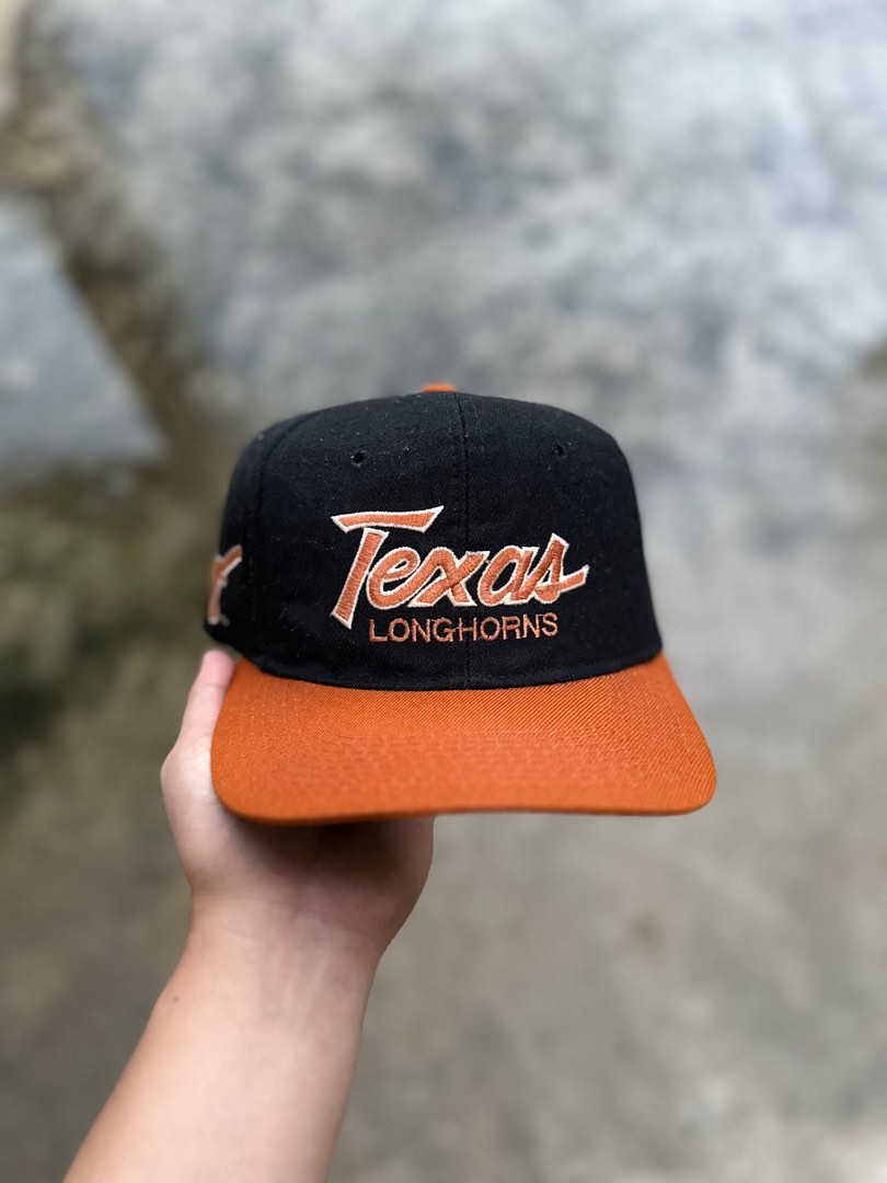 Casquette Vintage Texas Longhorns - Polaire Grise Et Orange - Snapback Une Taille