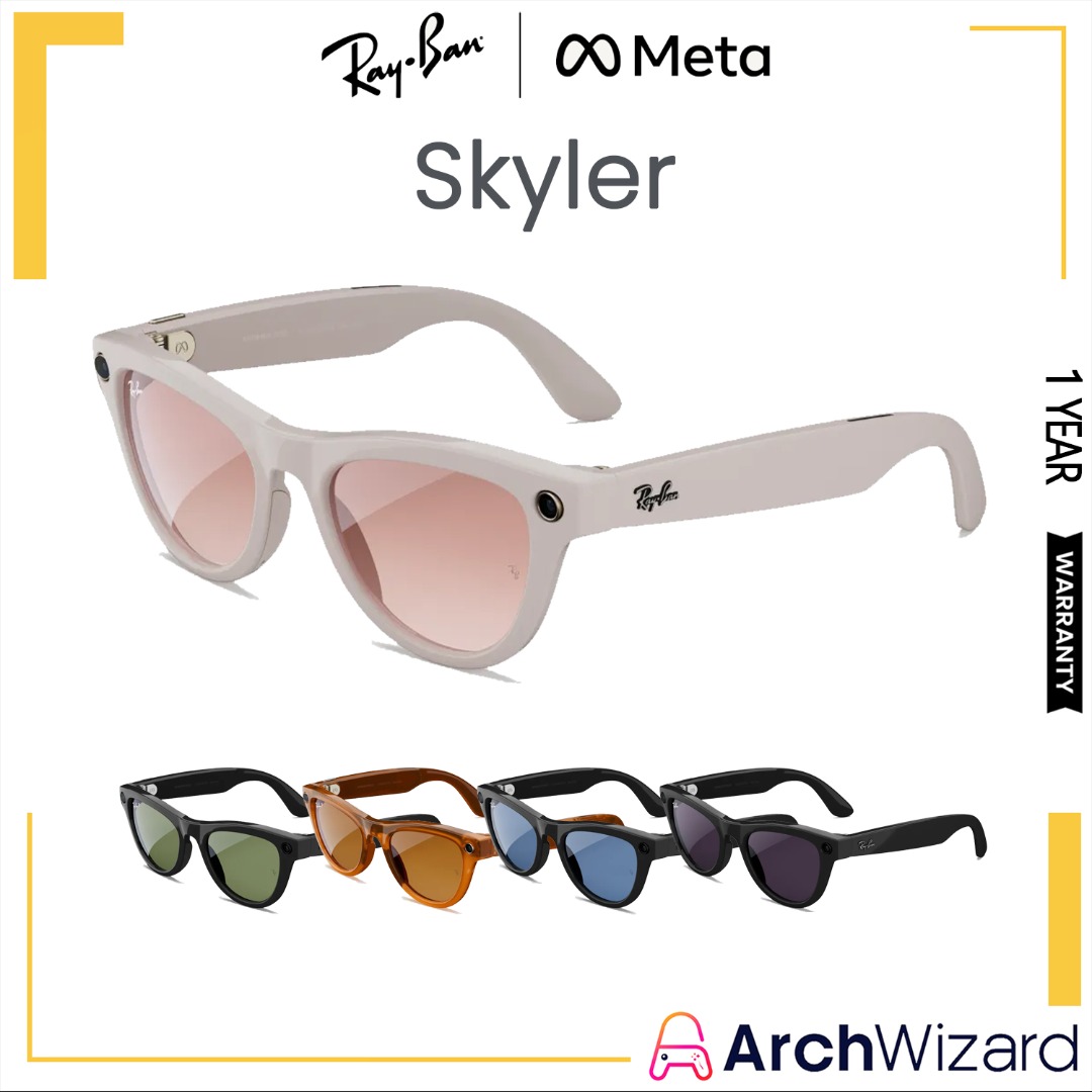 Ray-Ban Meta Skyler - Meta AI Smart Glasses - Wayfarer Skyler Headliner ...