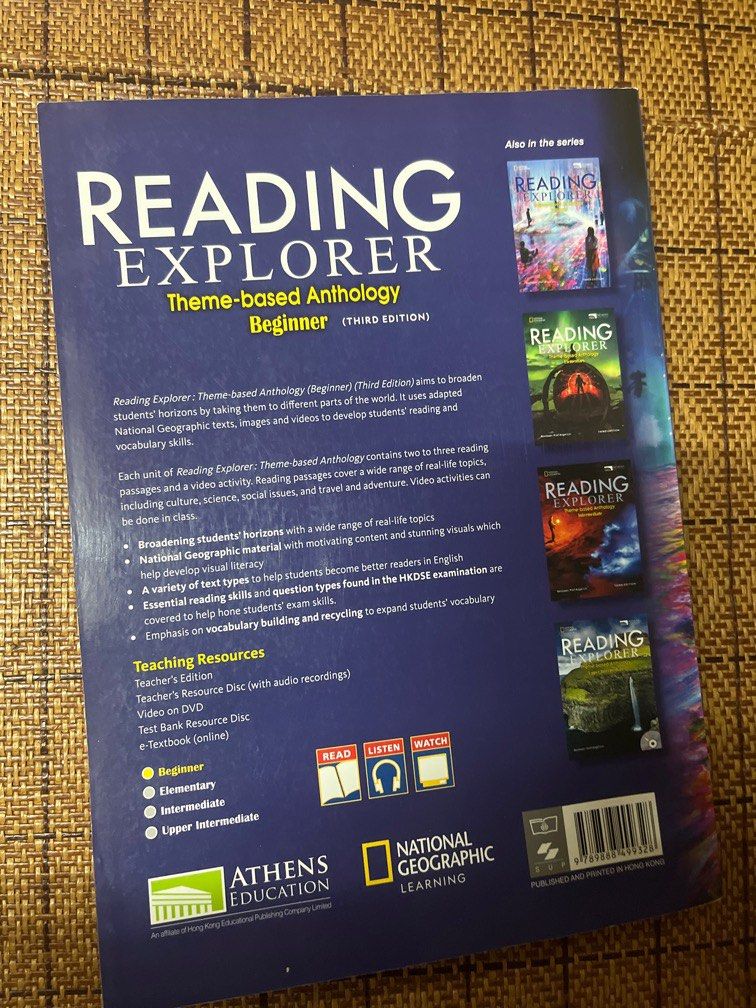 Reading Explorer Topics Reading Explorer Theme-based Anthology Beginner, 興趣及遊戲, 書本 & 文具, 小說及非小說 ...