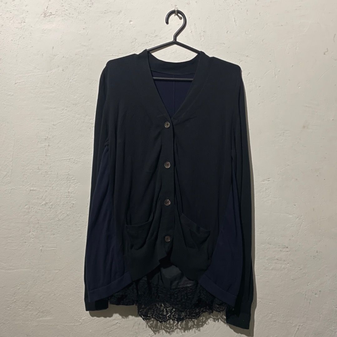 Sacai Hybrid Cardigan (Category: Luxury Apparel) located in Bacolod City. Submitted by cast.archives (Listing ID 1354112441, Image 1). Description: Sacai Hybrid Cardigan Size: Small to medium Condition: Excellent Flaw: None 3,500+shipping fee.