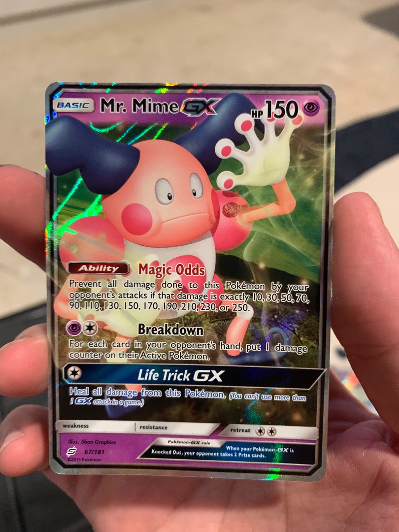 SoldSold Pokémon TCG Mr. Mime GX Sun & Moon - Team Up 67/181 Holo ...
