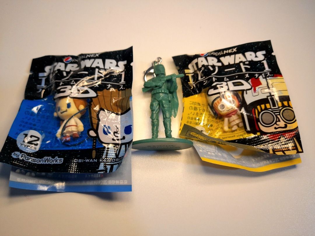 Star wars keychains (Category: Character Goods) located in Cainta. Submitted by jjsp_monsterhunting (Listing ID 1354069934, Image 1). Description: Star wars unopened keychains Approx 1 inch 150 each Obi wan kenobi Little anakin skywalker Boba fett .