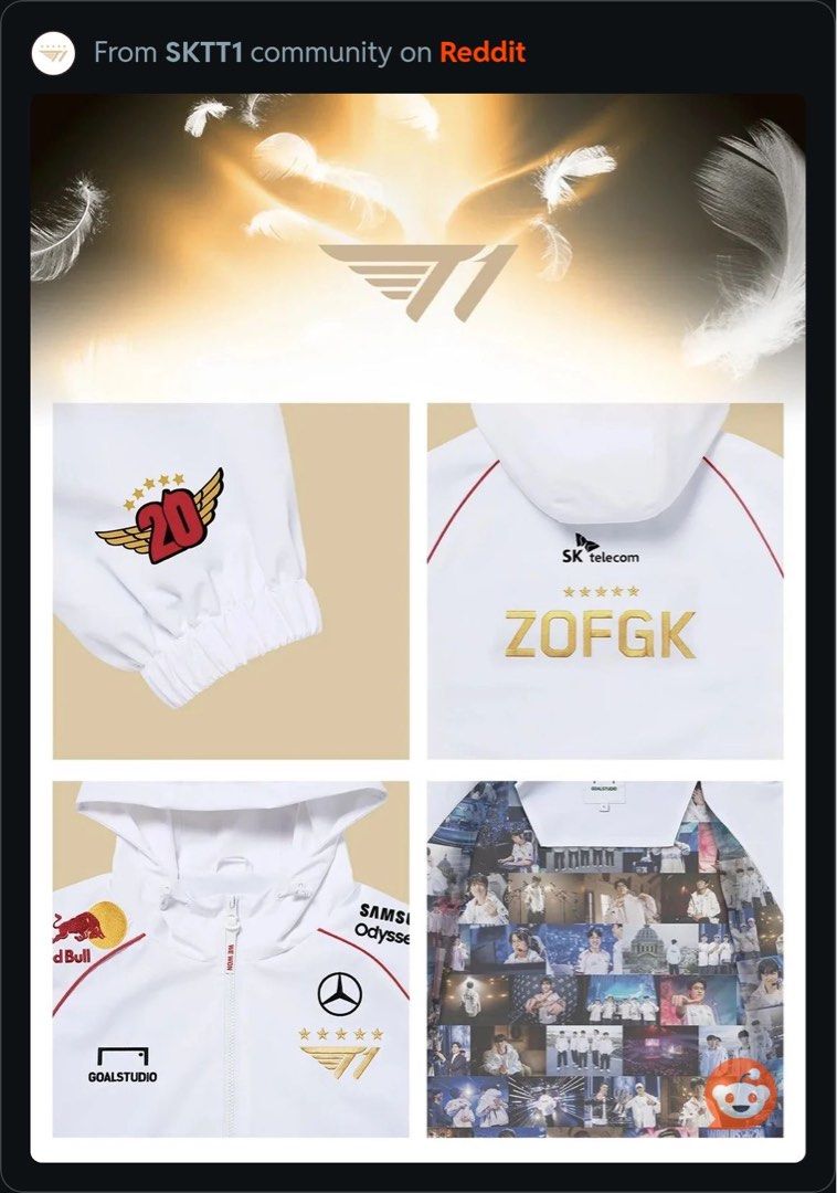 T1 ZOFGK worlds jacket, Men's Fashion, Coats, Jackets and