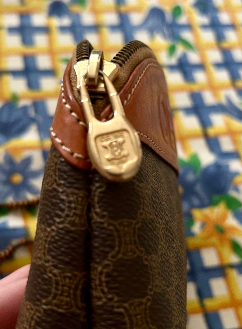 Vintage Celine macadam pouch (Category: Luxury Bags & Wallets) located in Quezon City. Submitted by asiaco (Listing ID 1354018426, Image 3). Description: Japan bought. No flaws except for minor oxidation and slight water marks on vachetta. .