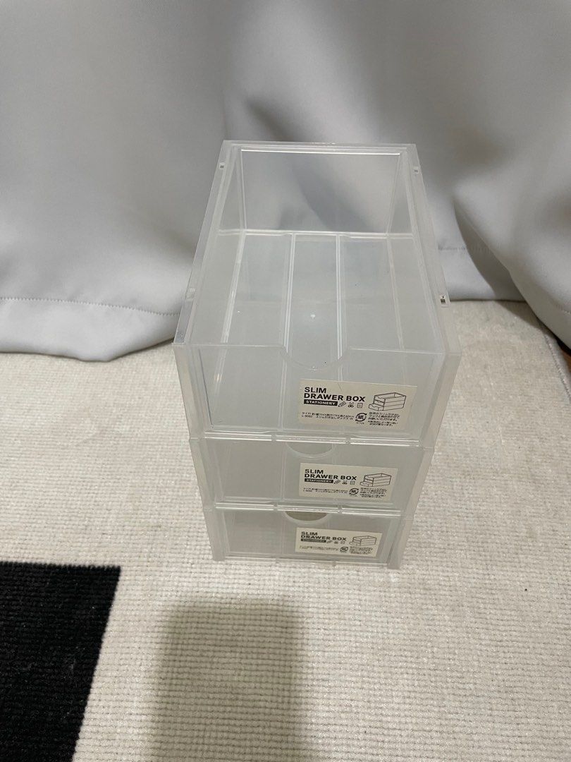 3 layer drawer table organizer (Category: Storage Boxes & Baskets) located in Manila. Submitted by annetisocial8 (Listing ID 1354299578, Image 1). Description: Transparent 3 layer drawer table /desk organizer .