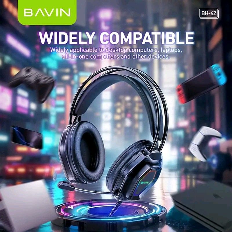 ￼BAVIN BH62 RGB Wired Gaming Headphone (Category: Headphones & Headsets) located in Manila. Submitted by ramosmarvi53163 (Listing ID 1354311076, Image 2). Description: ￼BAVIN BH62 RGB Wired Gaming Headphone Color:Black/ White.