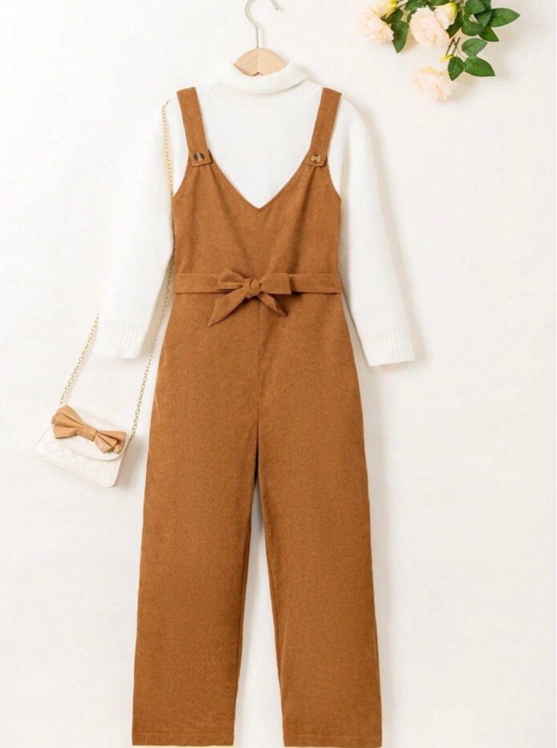 Brown corduroy jumpsuit (Category: Babies & Kids Fashion) located in Pasay City. Submitted by questionmart (Listing ID 1354175387, Image 1). Description: .