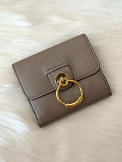 Chloe Tess Square Compact Wallet in Grey Taupe Motty Grey, Semi Aniline leather64246336573441110