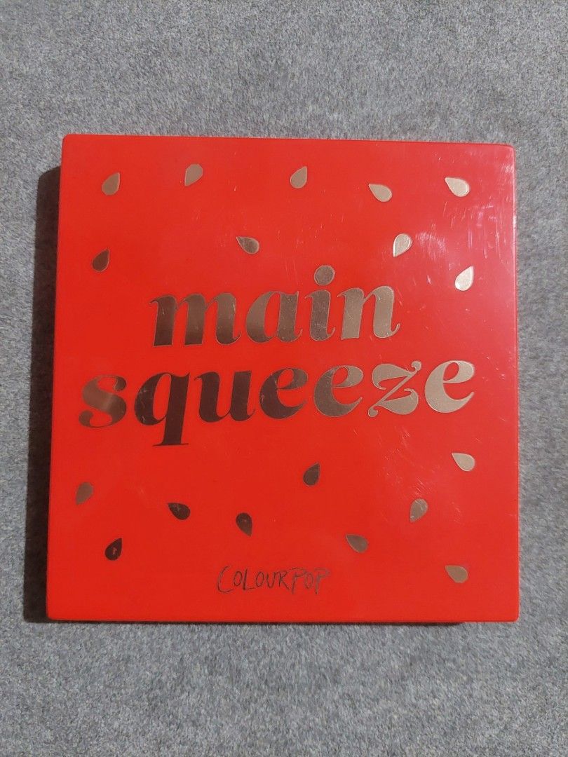 Colourpop Main Squeeze Eyeshadow Palette (Category: Makeup) located in Quezon City. Submitted by miyascloset (Listing ID 1354242081, Image 1). Description: for sale almost brand new (some shades swatched, others have not been used at all), still has the original box colourpop pressed powder palette main squeeze consists of pink and reddish shades with some bronzy hues RFS: decluttering, not using much eyeshadows lately strictly payment first befo