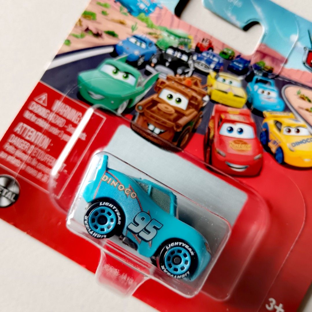 DISNEY PIXAR CARS MINI RACERS Dinoco Lightning McQueen Diecast 1:110 ...