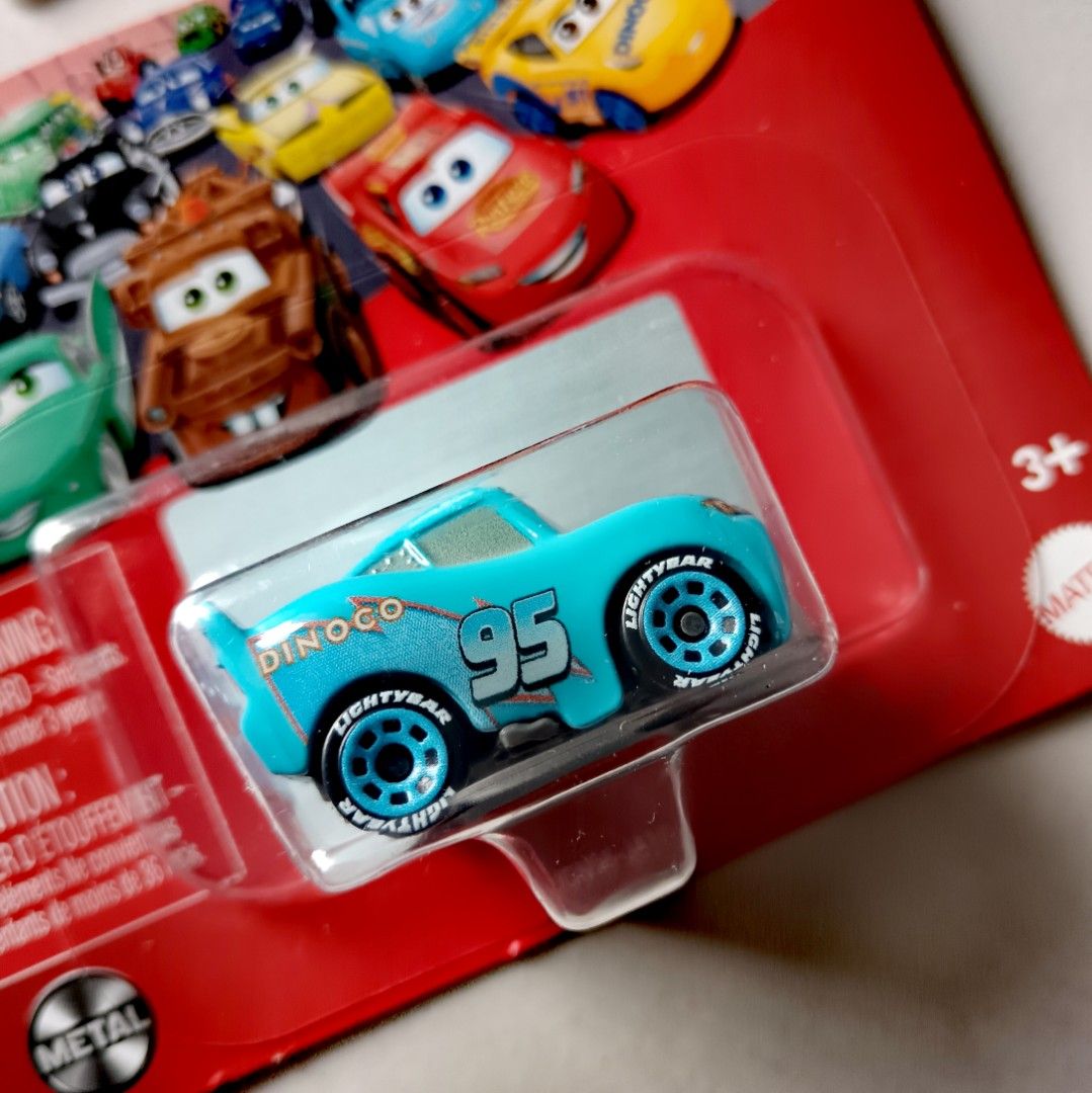 DISNEY PIXAR CARS MINI RACERS Dinoco Lightning McQueen Diecast 1:110 ...
