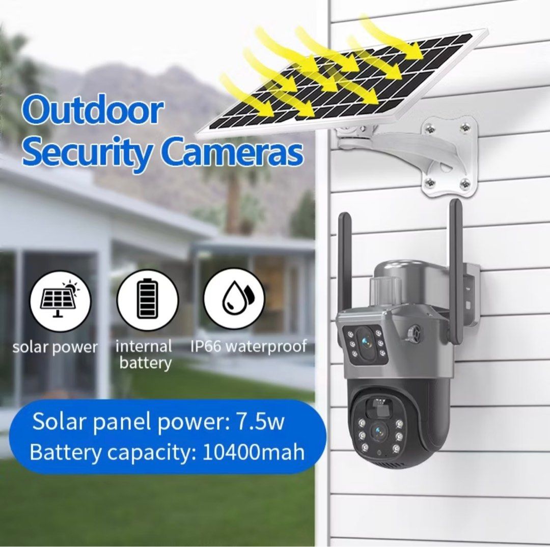 EseeCloud 4K 8MP PTZ IP66 Wifi Security Camera (Category: Security Systems & CCTV Cameras) located in Mandaluyong City. Submitted by jim.dc (Listing ID 1354173402, Image 2). Description: 4K 8MP PTZ IP66 Wifi Security Camera Dual Lens with Dual Screen Ai Auto Tracking Wireless CCTV Surveillance Camera Smart Life Main Features Dual lens 4MP+4MPTranslation and tilt: Translation 355 degrees and tilt 90 degreesBidirectional voice intercomCloud storage