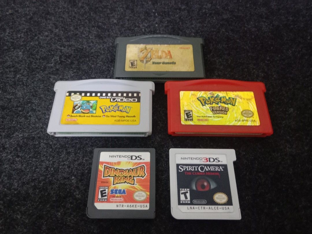 GBA/DS/3DS Cart Game (Category: Nintendo) located in Quezon City. Submitted by rgsph140 (Listing ID 1354321043, Image 1). Description: All Working Tested 💯 Model Description Item: GBA/NDS/3DS Cart Game (USA) Pricelist: GBA SOLD-Pokemon Fire Red Sold-Zelda Four Swords SOLD-Pokemon Video DS/3DS 1400-Dinosaur King 800-Spirit Camera Delivery Transaction: (+shipping fee) •Lalamove •Grab •LBC Location Meet up: •Litex Jolibee + transpo Mode Of Payment: