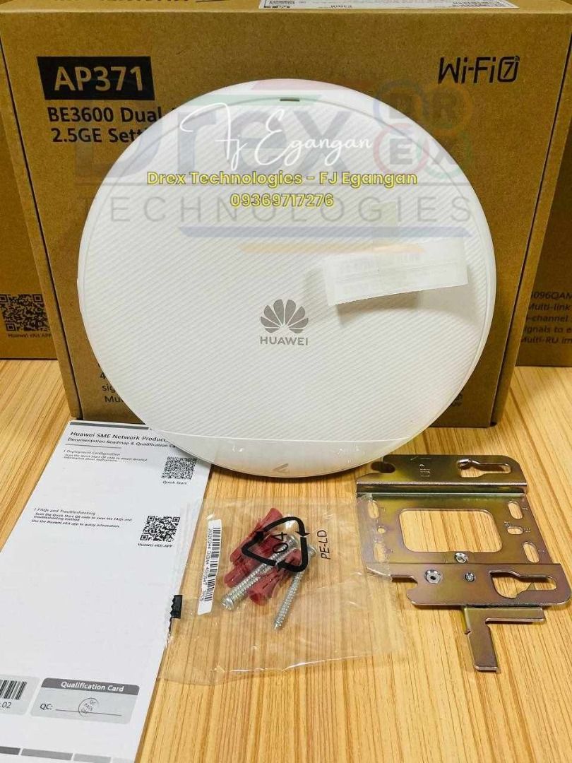 HUAWEI EKIT Engine for easier and smarter SME Network (Category: Networking) located in Pasig City. Submitted by fjEgangan (Listing ID 1354246589, Image 3). Description: HUAWEI EKIT Engine for easier and smarter SME Network ✅️ Huawei Ekit AP361 Wi-Fi 6, AX1800 Indoor access point. 2.4 GHz (2x2 MIMO) and 5 GHz (2x2 MIMO). Maximum device rate of 575 Mbps and 1.2 Gbps. Built-in smart antenna ✅️ Huawei Ekit AP362E Wi-Fi 6, AX3000 Indoor access point;