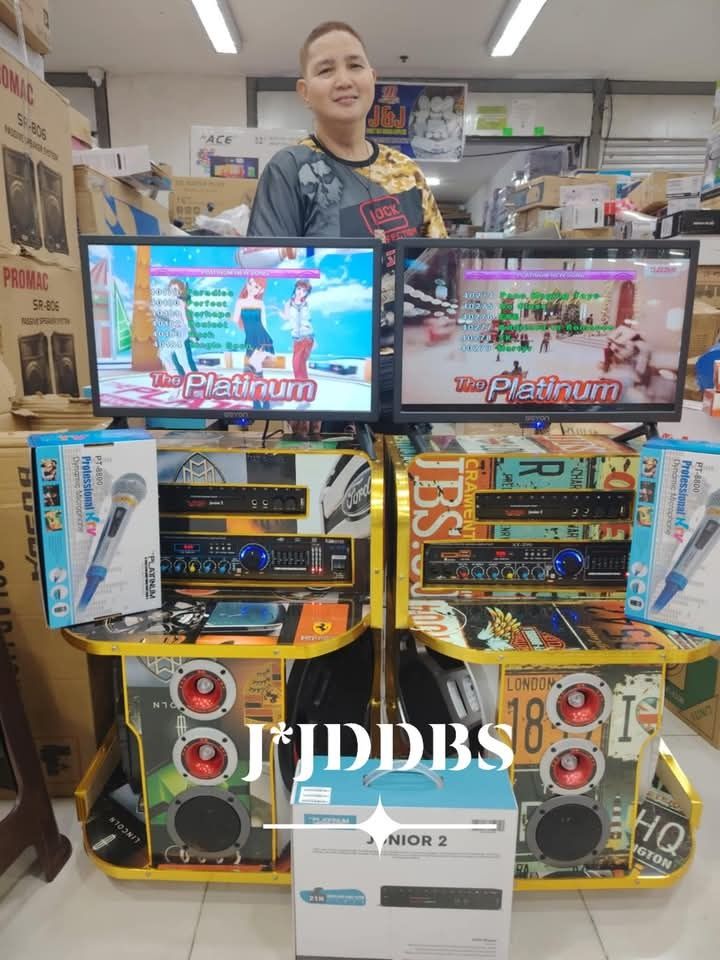 Mini. Videoke (Category: Soundbars, Speakers & Amplifiers) located in Manila. Submitted by saguittarian06 (Listing ID 1354304935, Image 3). Description: 😍Mini videoke 11,800 ✅ 24inch tv ✅Size 2x12 (500 watts) ✅megapro player (20k song) ✅megapro 230 amplifier (500 watts) ✅1pc wired microphone .