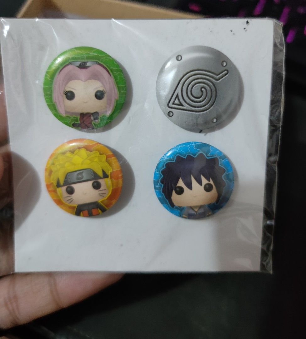 Naruto Funko pins (Category: Designer & Blind Box Toys) located in Manila. Submitted by daily.tipid (Listing ID 1354320872, Image 1). Description: Naruto Funko pins 200 as set or 50 pesos each location:malolos lbc, jnt or lalamove.