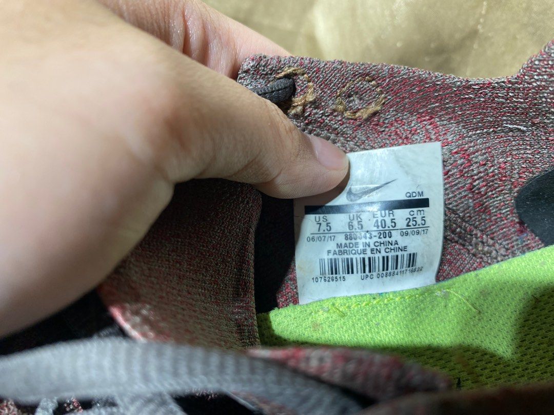 Nike Free Running Shoes (Category: Sneakers) located in Bay. Submitted by andreiclutter (Listing ID 1354190169, Image 3). Description: Size: US 7.5/ UK 6.5/ EUR 40.5/ CM 25.5 Brand: Nike (Original) Decluttering! Used this years ago, sole sep is observable (you can opt to have it stitched or re-glued) Please see pictures for more details (If the pictures aren’t enough, you can ask me for more pictures of the shoe Box not included (lost na) Please 
