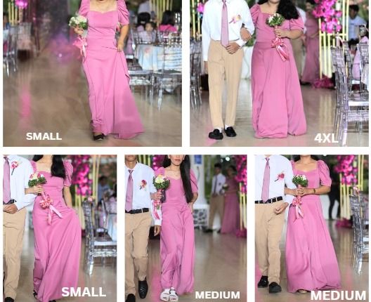 Old Rose Long Gown (For Bridesmaid) (Category: Evening dresses & gowns) located in Cavite. Submitted by eye_liin (Listing ID 1354205322, Image 1). Description: Neoprene 500/piece Original Price: 800 If lima po bibilhin PM nalang Available Size: 2 Medium/ 2 Small, 1 4XL size.