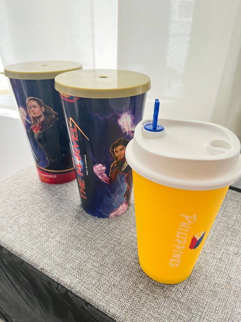 Plastic Tumbler & Mason Jar (Category: Water Bottles & Tumblers) located in Manila. Submitted by blootoosh (Listing ID 1354195381, Image 2). Description: ₱150 each‼️ ₱450 if take all❣️.