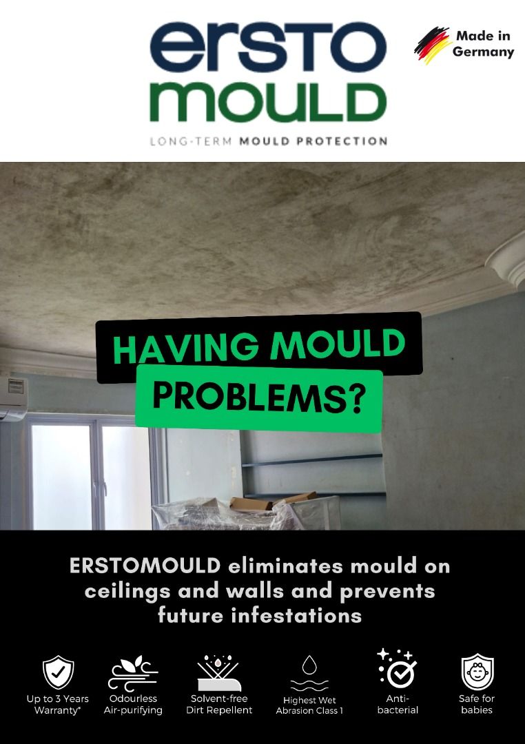 Prevent Worried About Mould Returning? ERSTOMOULD Paint Prevents Mould with a Long-Lasting Shield!Mould in Damp & Humid Rooms – ERSTOMOULD Keeps Walls & Ceilings Clean!628530683417621116