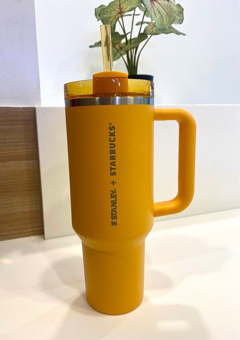 SB Mustard Stanley tumbler (Category: Water Bottles & Tumblers) located in Manila. Submitted by hemnl (Listing ID 1354325757, Image 1). Description: 🔸Original SB tumbler 🔸 40 oz 🔸Stanley + Starbucks 🔸No flaws.