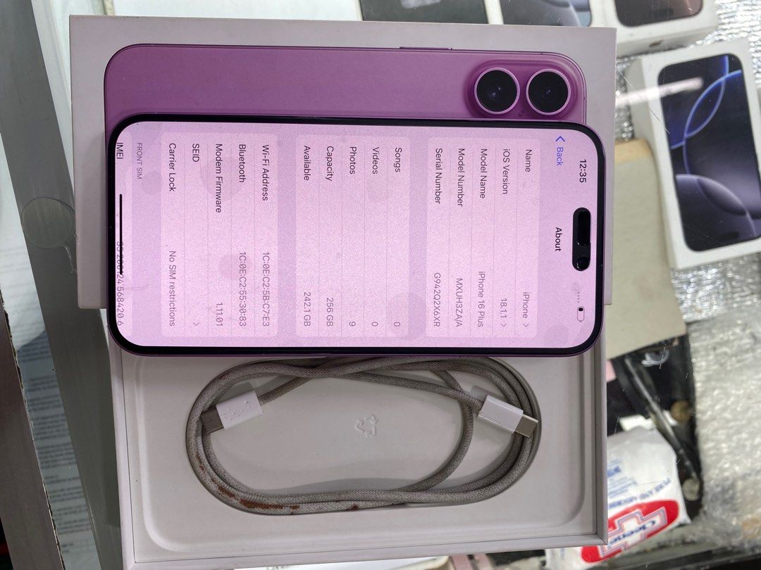 Secondhand iPhone 16 Plus 256gb Hk variant (Category: iPhone 16 Series) located in Manila. Submitted by orlandotub99548 (Listing ID 1354233798, Image 2). Description: Secondhand iPhone 16 Plus 256 gb slightly use 100% battery health 80 cycle count Hk variant dualsim See pic for more details Pickup store Greenhills Shopping Center 📌we accept gcash 📌we accept banktrans 📌we accept credit card 📌we accept ggives 📌we do cod door to door 📌we ship 