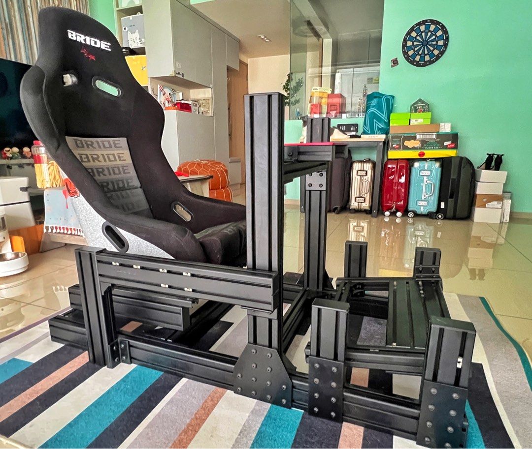 Sim Racing Frame Custom Sim Racing cockpit_Customised Aluminium Frame, Video Gaming, Gaming ...