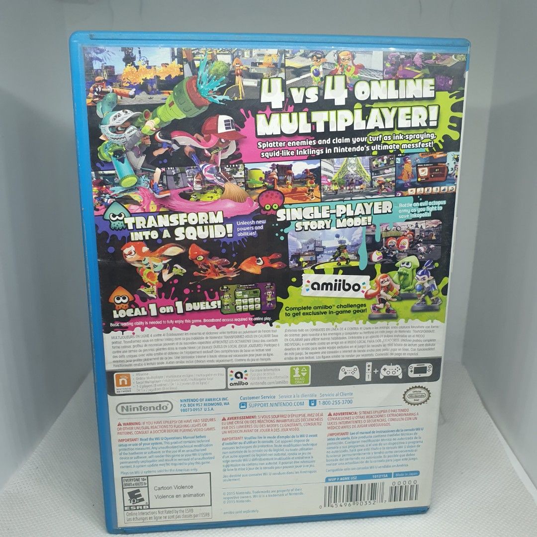 Splatoon (Nintendo Wii U) (Category: Nintendo) located in Quezon City. Submitted by itemsforadoption (Listing ID 1354157008, Image 2). Description: Rfs: Its 2025! Happy New Year! Hoping you have a good year ahead of you! If you have questions feel free to send a message. Though I'll most likely be able to reply from 10am to 8pm. Please be patient and understanding. Decluttering games and items that I've picked up or for friends and family. Price: